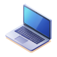 hypnotic nordic Isometric laptop. Minimal, crisp edges, flat color. with Scalable Design. genuine png