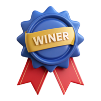 inspired modern Ribbon-shaped badge with the text Winner . Flat color, crisp edges, with Scalable Design. high resolution png