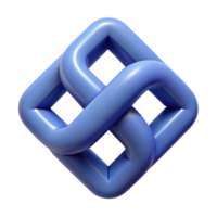 striking classic Geometric symbol of unity. Interlocking squares. Crisp edges, single-weight stroke, with Scalable Design. original png