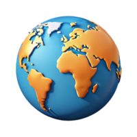 playful extraordinary World map with highlighted continents. Crisp edges, minimal design, flat color with Scalable Design. exclusive png