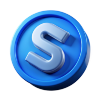 sumptuous tranquil bohemian Circular logo with a stylized S inside. Crisp edges, flat color, with Scalable Design. expertly shot png