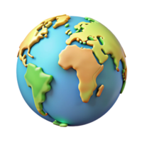 exquisite romantic organic World map with highlighted continents. Flat color, crisp edges, single-weight stroke with Scalable Design. museum quality png