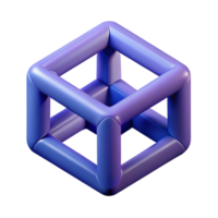 impressive nostalgic abstract Geometric symbol of structure. Cube. Clean lines, scalable design, flat color with Scalable Design. fine detail png