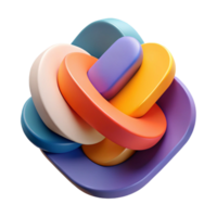playful enchanting Abstract composition of overlapping, flat color shapes. Minimal, clean lines with Scalable Design. refined png
