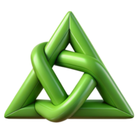 harmonious captivating Interlocking triangles, symmetrical, single-weight stroke, green with Scalable Design. luxury png