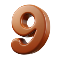memorable vintage Minimal, crisp edges numeral in brown. Geometric, with Scalable Design. genuine png
