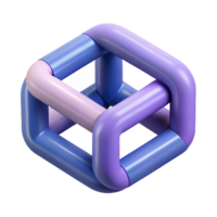 mesmerizing distinguished Geometric symbol of connection. Interlocking squares. Flat color. Clean lines. Minimal with Scalable Design. png