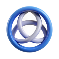 exemplary classic Minimalist symbol of interconnectedness. Three overlapping circles. Clean lines, flat color with Scalable Design. expertly shot png