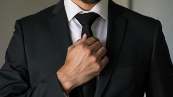Torso of a man in elegant formal wear photo