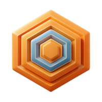 nostalgic spectacular Three concentric hexagons. Geometric, single-weight stroke, with Scalable Design. flawless png