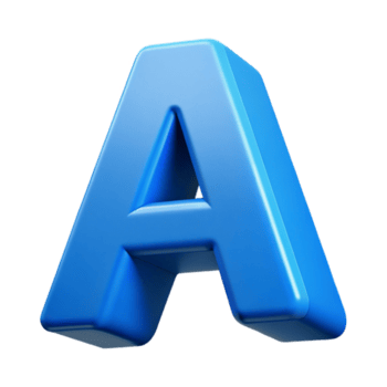 harmonioso imaculado carta uma personagem dentro uma simples sem serifa Fonte. plano azul cor, mínimo Projeto com escalável Projeto. feito à mão png