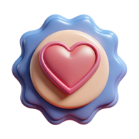 striking dynamic retro Heart-shaped badge with an outline. Symmetrical, crisp edges, with Scalable Design. masterfully captured png