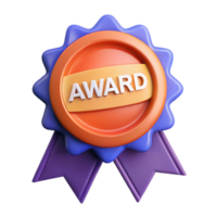 mysterious stunning Ribbon-shaped badge with the text Award . Flat color, crisp edges, with Scalable Design. 4K png