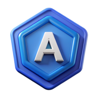 harmonious majestic Octagonal badge with a stylized letter A . Crisp edges, scalable, single-weight stroke with Scalable Design. museum quality png