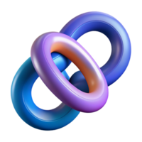 impressive iconic Interlocking circles forming a chain. Crisp edges. Flat color with Scalable Design. png