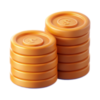 picturesque melancholic futuristic A stack of coins representing finance. Crisp edges, scalable, flat color with Scalable Design. professional png