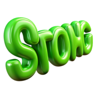 captivating tranquil vintage Bold STRONG in vibrant green. Single-weight stroke, scalable with Scal studio quality png