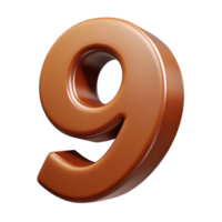 exemplary industrial Minimal, crisp edges numeral in brown. Geometric, with Scalable Design. exclusive png