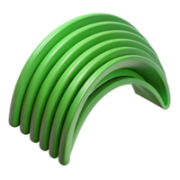 spectacular impressionist Abstract curved lines, flat green. Clean lines, scalable design flawless png