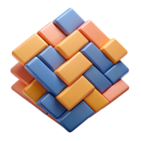 notable organic Geometric pattern of overlapping rectangles. Flat color, with Scalable Design. 4K png