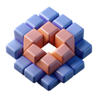 wonderful retro Geometric pattern of rotating squares. Crisp edges, flat color, single-weight stroke with Scalable Design. original png
