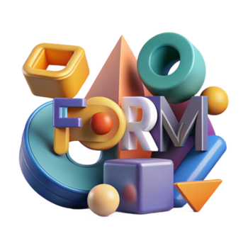 inspirerad kreativ abstrakt form med geometrisk former. platt Färg, rena rader med skalbar design. knaprig png