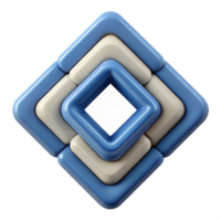 impressive ethereal industrial Symmetrical design of nested squares. Clean lines, flat color, with Scalable Design. ultra HD png