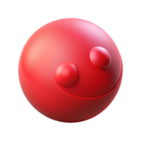 notable retro Sphere character with a perfect round shape. Minimal, flat red color with Scalable Design. fine detail png