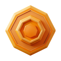 mysterious alluring Concentric octagons, clean lines, minimal, orange color with Scalable Design. impeccable png