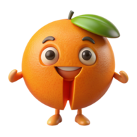 magnífico intenso urbano laranja personagem com uma segmento removido, plano laranja, fresco arestas com escalável Projeto. luxo png