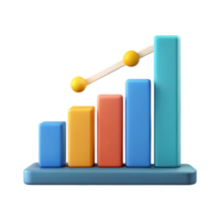 striking melancholic futuristic Bar graph with labeled axes. Single-weight stroke, flat color, minimal with Scalable Design. flawless png