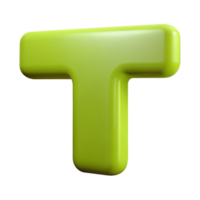 exquisite distinguished Symmetrical T with flat lime green. Minimal design with Scalable Design. png