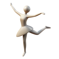 pristine reflective traditional Silhouette of a ballet dancer. Clean lines, minimal design, flat color with Scalable Design. top-tier png