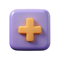 mesmerizing industrial Square character with a plus sign in the center. Symmetrical, flat color, with Scalable Design. flawless png