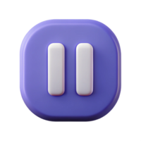 serene timeless Pause button icon with two vertical bars. Clean lines, flat color, symmetrical with Scalable Design. png