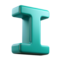 fascinating iconic Clean lines forming a stylized I with flat turquoise fill with Scalable Design. png