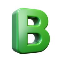 dreamy exquisite Clean, symmetrical B in flat green. with Scalable Design. 4K png
