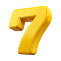 wonderful bold impressionist Scalable number , crisp edges, flat yellow. Minimal design with Scalable Design. top-tier png