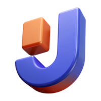 glorious baroque Flat color J with sharp edges. Minimal design with Scalable Design. crisp png