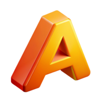 alluring memorable Isometric letter A with bold, flat color. Single-weight stroke, crisp edges with Scalable Design. png