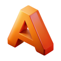radiant rare Isometric letter A with bold, flat color. Single-weight stroke, crisp edges with Scalable Design. png