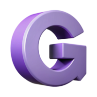 glorious bohemian Geometric G with clean lines. Flat lavender with Scalable Design. flawless png