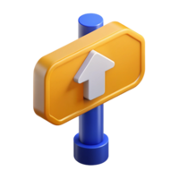 serene bohemian Isometric street sign with arrow. Clean lines, with Scalable Design. luxury png