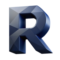 stunning distinguished Geometric R with sharp edges. Flat navy blue with Scalable Design. png