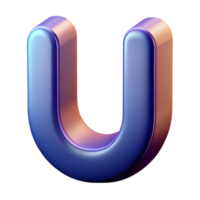 immaculate minimalist Abstract letter U with rounded bottom. Minimal, single-weight stroke, with Scalable Design. premium png