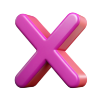 captivating gothic X icon with two crossed lines. Single-weight stroke, with Scalable Design. 8K png