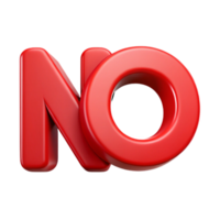 exquisite elegant Minimal, flat red NO . Crisp edges, with Scalable Design. 8K png