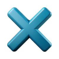 energetic impressive Pictogram of an X mark. Clean lines, symmetrical, flat color with Scalable Design. ultra HD png