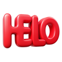 serene urban Bold, sans-serif HELLO in flat red. Clean lines, crisp edges with Scalable Design. original png