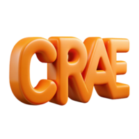bold breathtaking CREATE in a minimal, flat orange font. Sharp edges with Scalable Design. artisan png